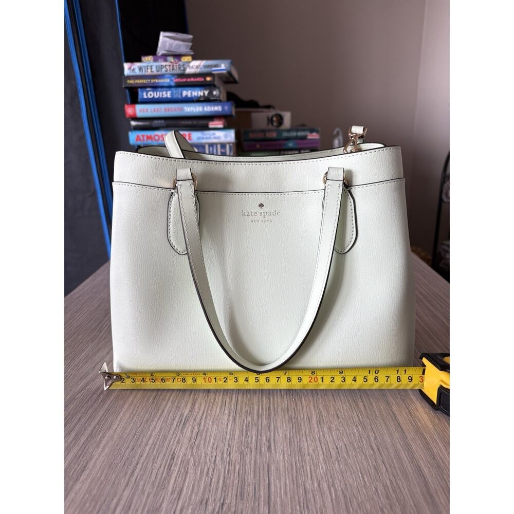 Kate Spade New York Pebbled Leather Satchel Tote Mint Green NWOT Crossbody - Picture 7 of 9